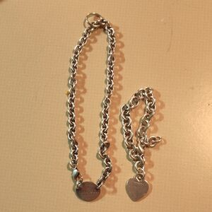 Tiffany & Co. Silver Chain Set with Heart Charms